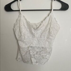Elegant White Lace Women's Top